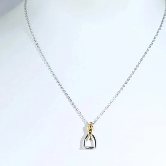 Sterling Silver Stirrup Pendant Necklace, Horse bit, Snaffle, D R… - Picture 10 of 13